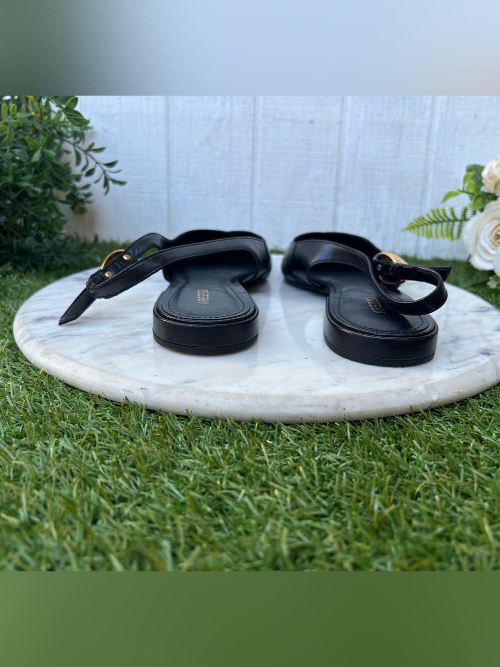 Arezzo Farrah Ballet Leather Flat in Black women size 8 gently used - Picture 15 of 16